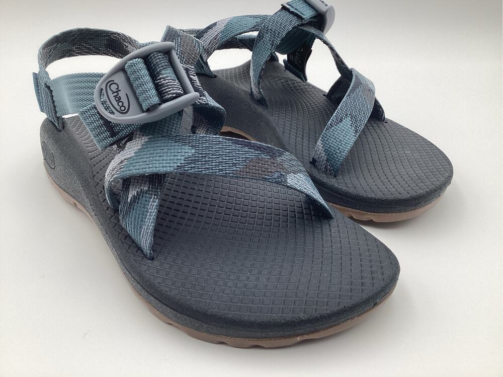 Chaco Z/Cloud Blue & Gray Camo Sport Sandals Adjustable Straps Women's Size 6